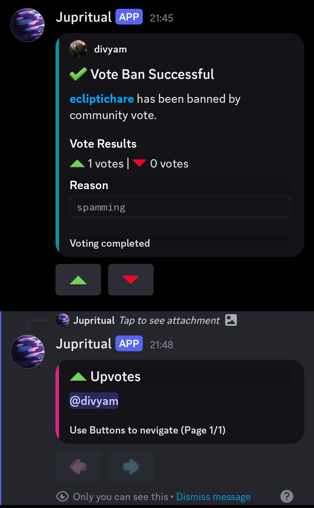 voteban success